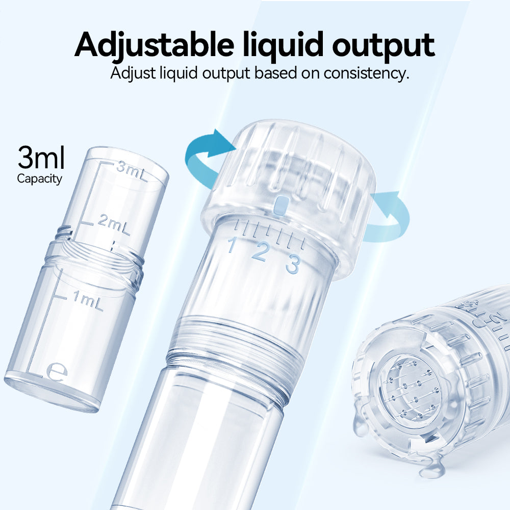 Hydra Pen H5 med aftagelig patronbeholder på 3 ml og manuel ring til regulering af serumflow